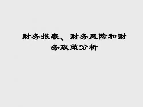 财务报表风险分析
