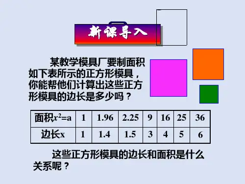 (新人教版)七年级数学下册：6.1《平方根》PPT课件