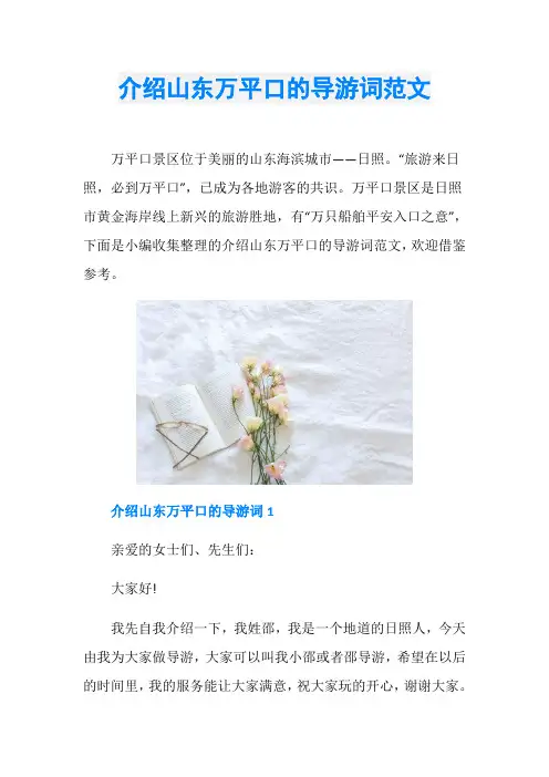 介绍山东万平口的导游词范文