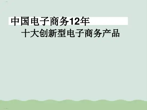 中国十大创新型电子商务产品介绍(ppt 20页)