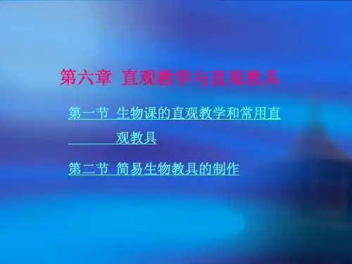 第六章 直观教学与直观教具