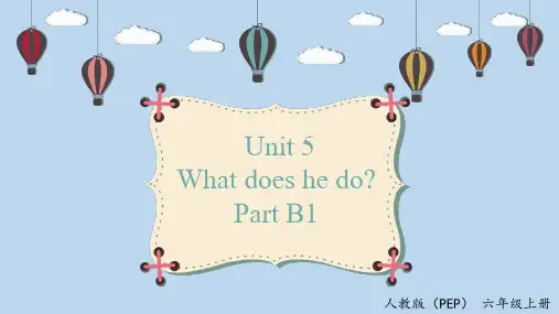 人教PEP版英语六年级上册Unit 5 Part  B1 let's talk课件