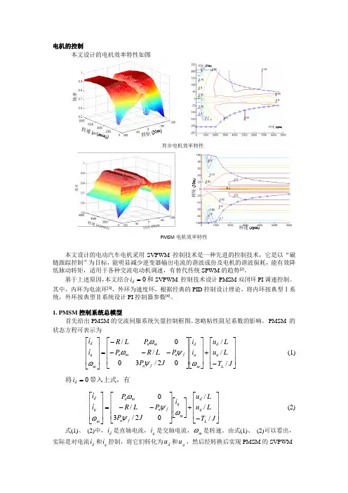 永磁同步电机控制系统仿真模型的建立与实现