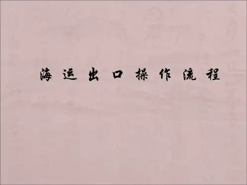 出口操作操作流程PPT(1)