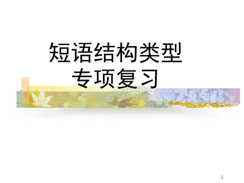 短语结构类型(课堂PPT)