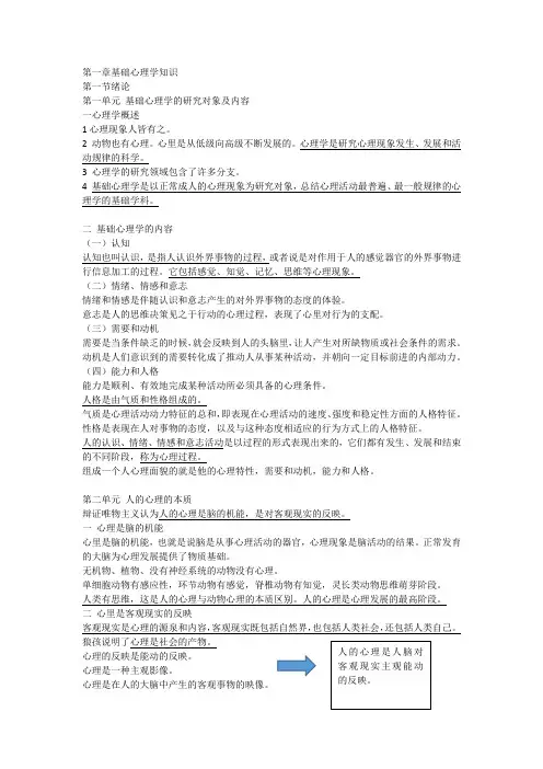 基础心理学知识