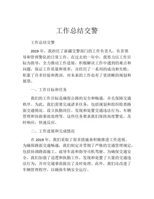 工作总结交警