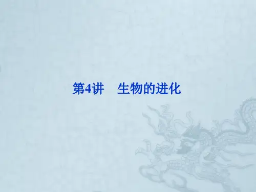 【优化方案】高考生物总复习 第七单元 第4讲 生物的进化配套课件