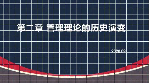 第二章 管理理论的历史演变