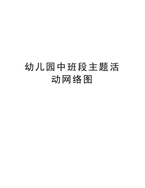 幼儿园中班段主题活动网络图演示教学