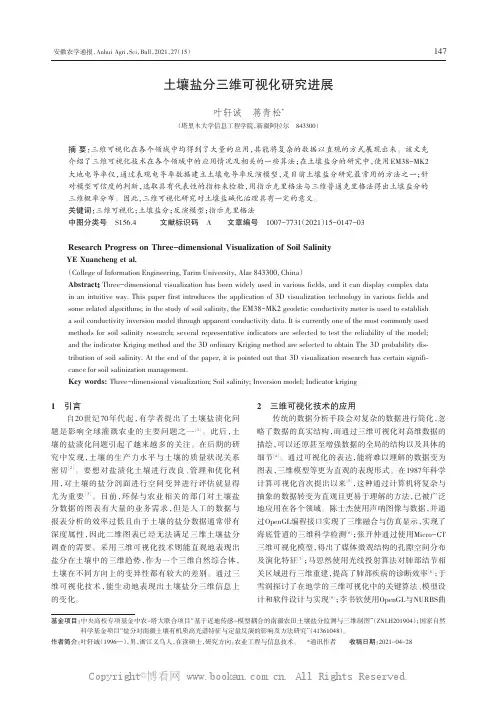 土壤盐分三维可视化研究进展
