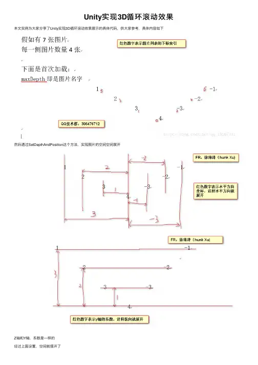 Unity实现3D循环滚动效果