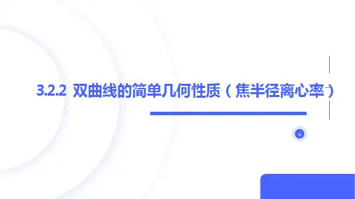 数学人教A版(2019)选择性必修第一册3.2.2双曲线的简单几何性质(离心率)(共23张ppt)