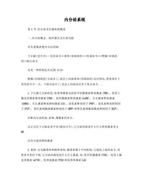 张博士红宝石笔记--内分泌