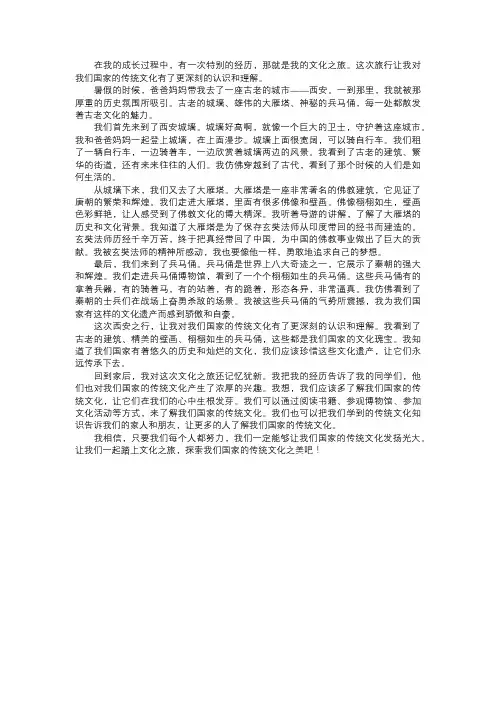 我探索的文化之旅