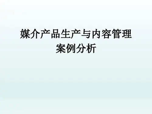 媒介产品案例综述