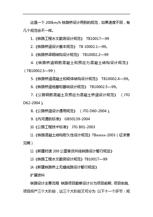 铁路线路设计规范 