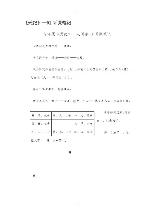 天纪听课笔记