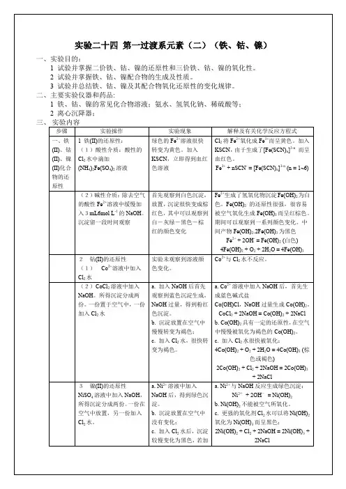 下学期实验报告示范