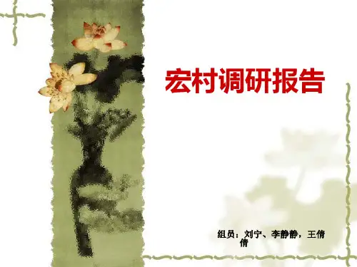 旅游规划——宏村