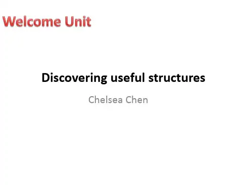 必修第一册 Welcome Unit-Discovering useful structures