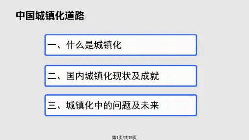 中国城镇化道路PPT课件