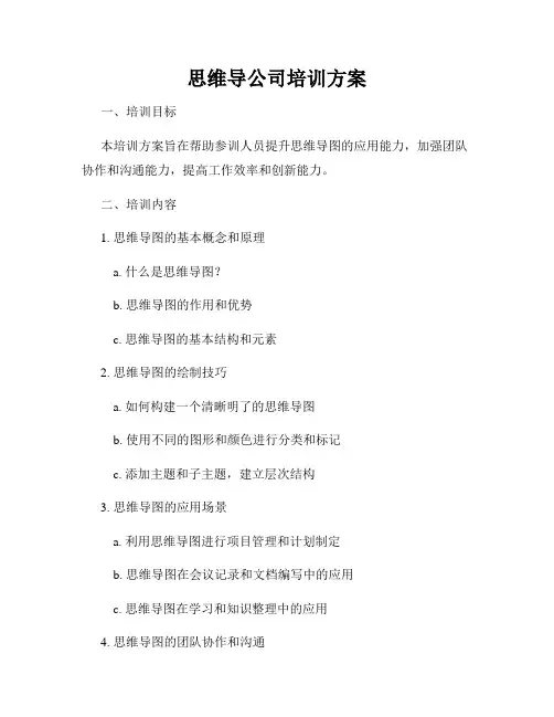 思维导公司培训方案