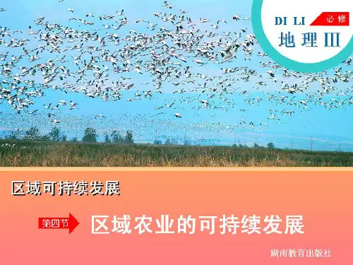 高中地理 湘教版 必修三 2.4区域农业的可持续发展