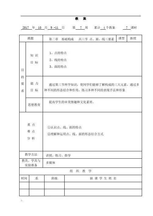 构成的基本要素-点线面