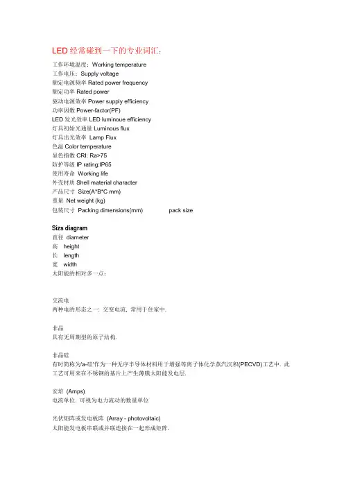 LED专业词汇
