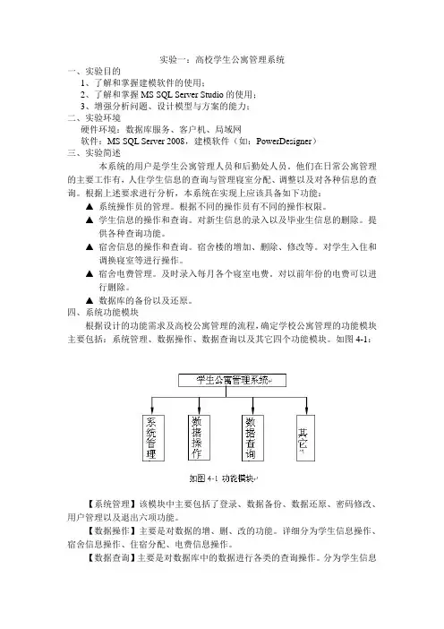 高校学生公寓管理系统