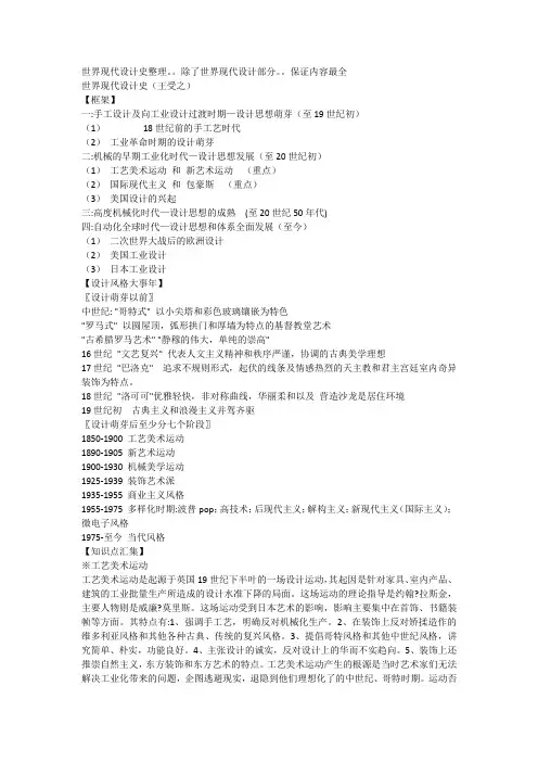 (完整word版)世界现代设计史整理