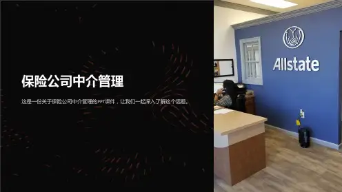 《保险公司中介管理》课件