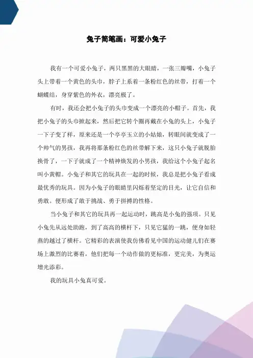 兔子简笔画：可爱小兔子