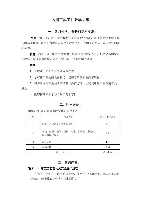 钳工实习