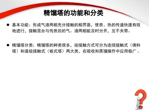 精馏塔的结构和工作原理ppt课件