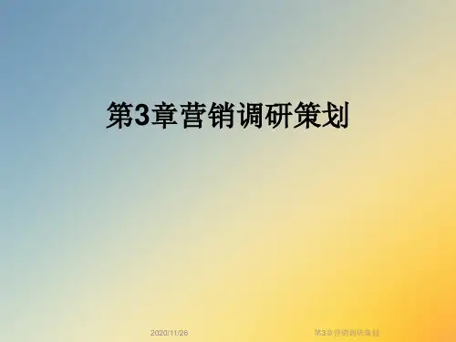 第3章营销调研策划