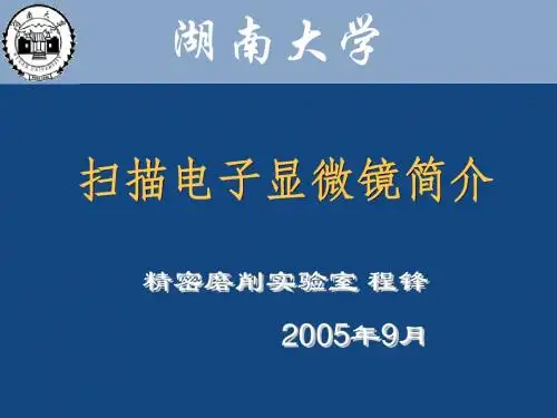 扫描电子显微镜简介