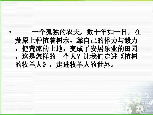 13.《植树的牧羊人》解析