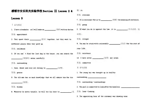 高中英语 UnitCareers 3 Section Ⅲ Lesson 2Les