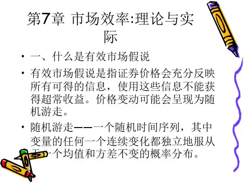 第7章市场效率ppt课件