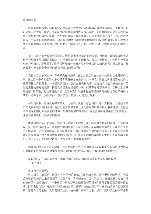 破碎的美丽