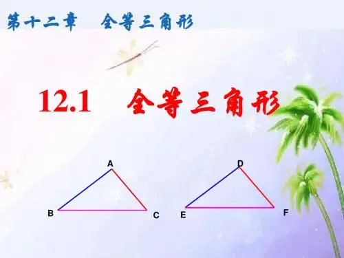 人教版数学八年级上册课件 第十二章    全等三角形 12.1    全等三角形(共22张PPT)