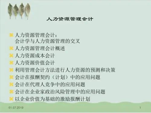 人力资源管理会计精讲PPT课件( 47页)