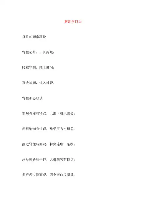 解剖学口决