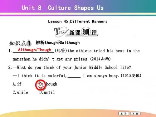 【冀教版】九年级英语上册Lesson 45Different Manner课件