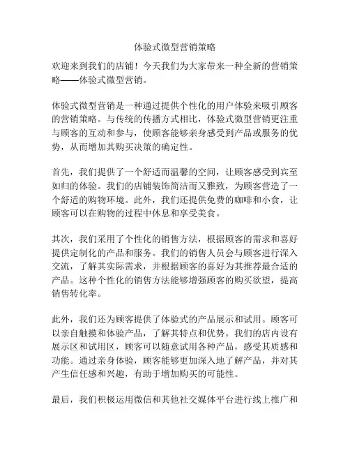 体验式微型营销策略