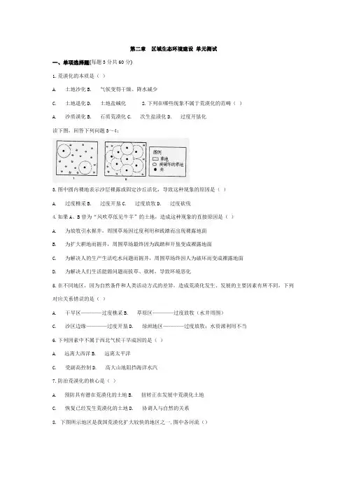 (环境管理) 区域生态环境建设测试题