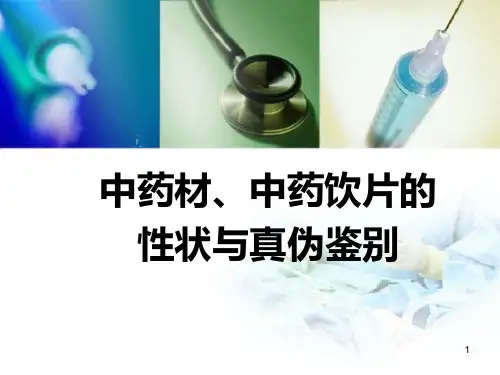 中药材的性状及真伪鉴别培训幻灯片课件