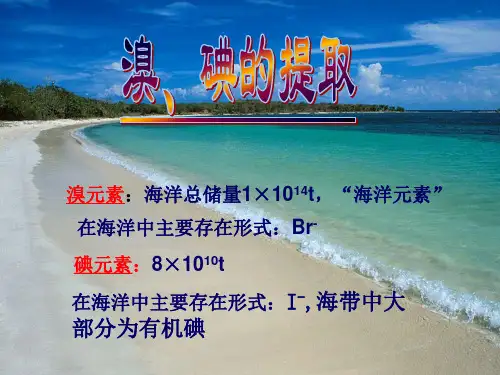 高一化学苏教版必修一专题而第一单元 溴碘的提取课件(共16张ppt)